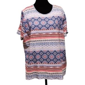 Croft & Barrow  - classic tee 2X blue and red